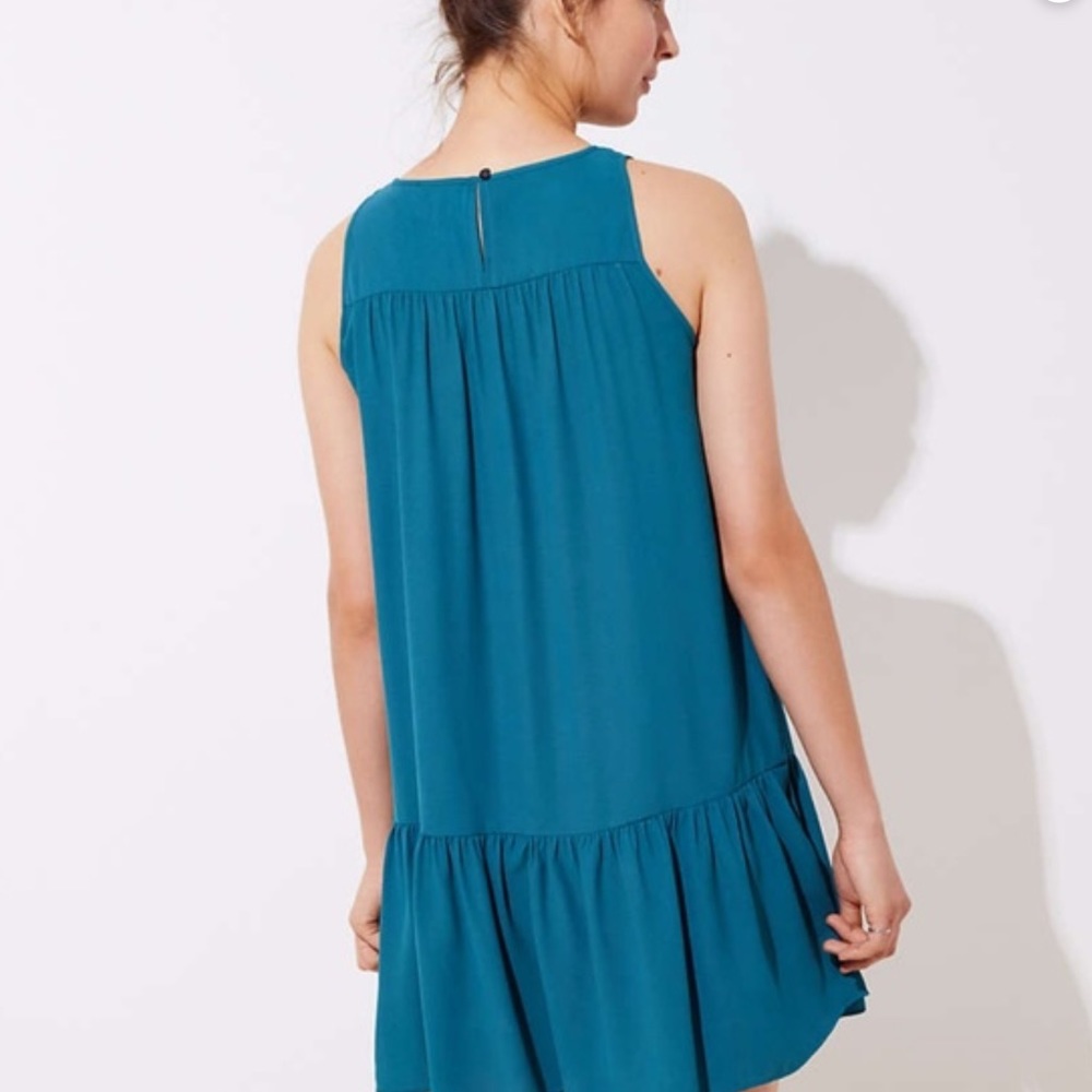 LOFT Women's Lace Trim Flounce Dress Size Medium NWT - Picture 2 of 10